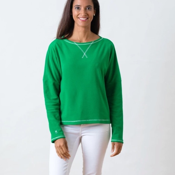 Dudley Stephens Tops - Dudley Stephens Somerset Sweatshirt Kelly Green XS